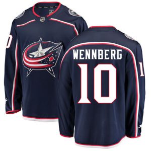 Herren Columbus Blue Jackets Eishockey Trikot Alexander Wennberg #10 Breakaway Navy Blau Fanatics Branded Heim